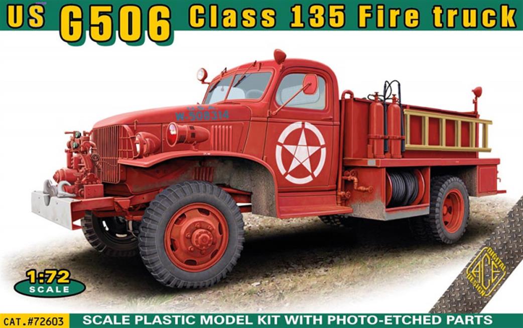 Ace Models 1/72 72603 US G506 Class 135 Fire truck kit