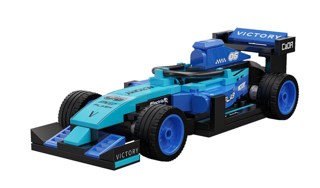 CaDa 1/32 C55068W Blue Circuit Racing Car - 123 pcs