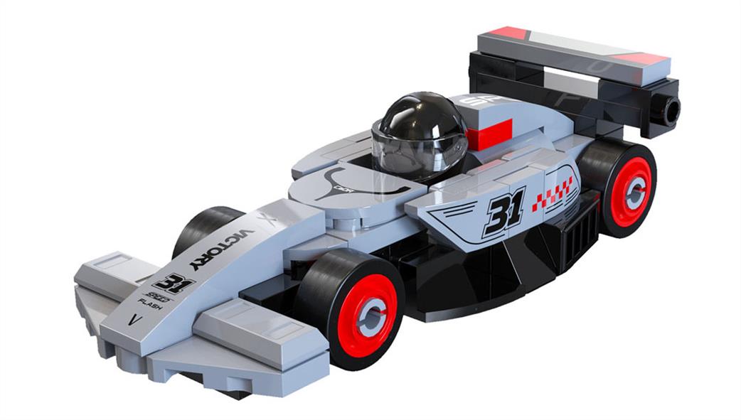 CaDa 1/50 C55108W Mini Grey Circuit Racing Car - 70 pcs