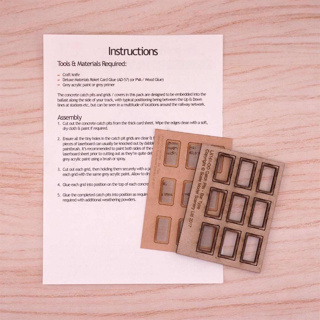 Scale Model Scenery 00 LX141 Bar Type Catchpits