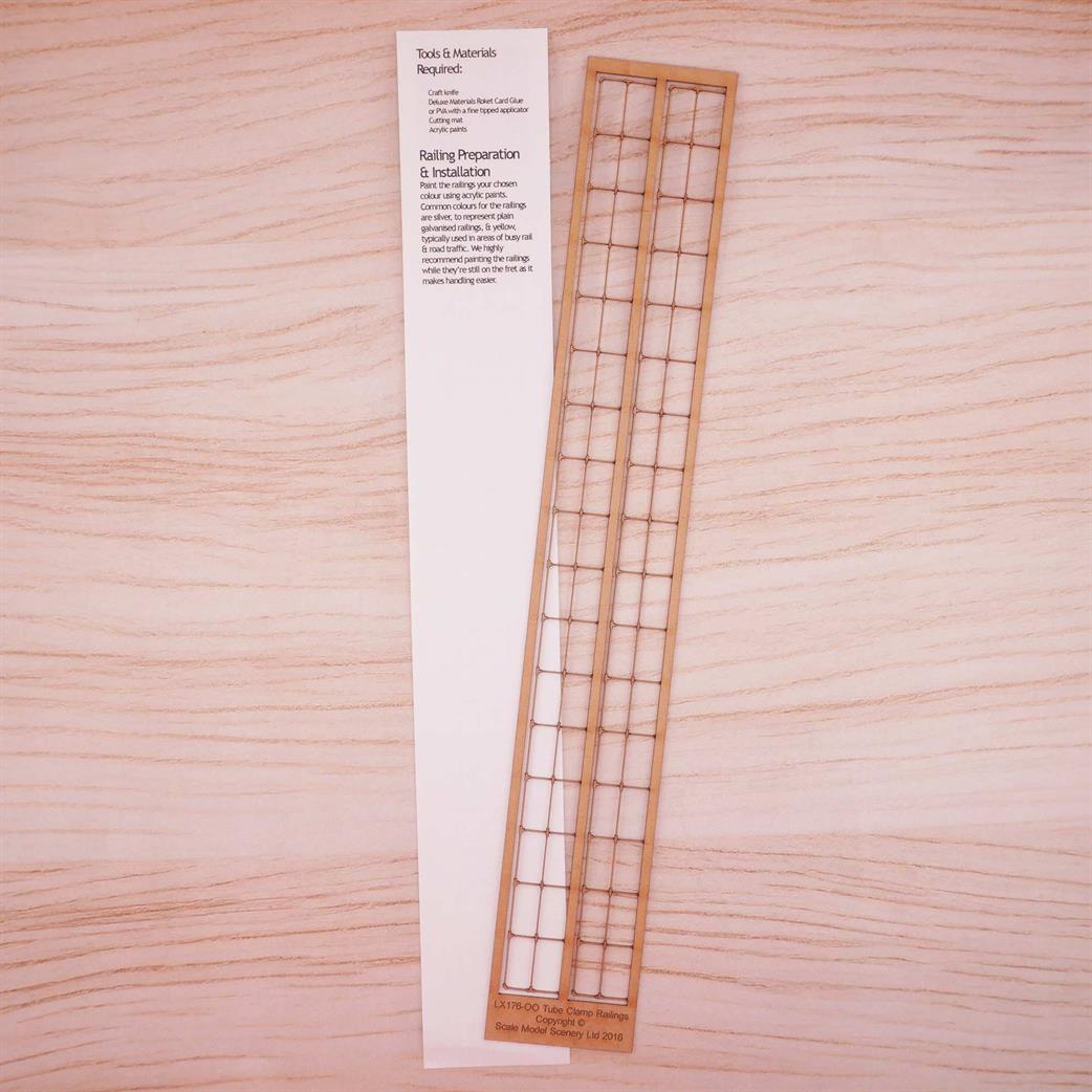 Scale Model Scenery 00 LX176 Tubeclamp Railings