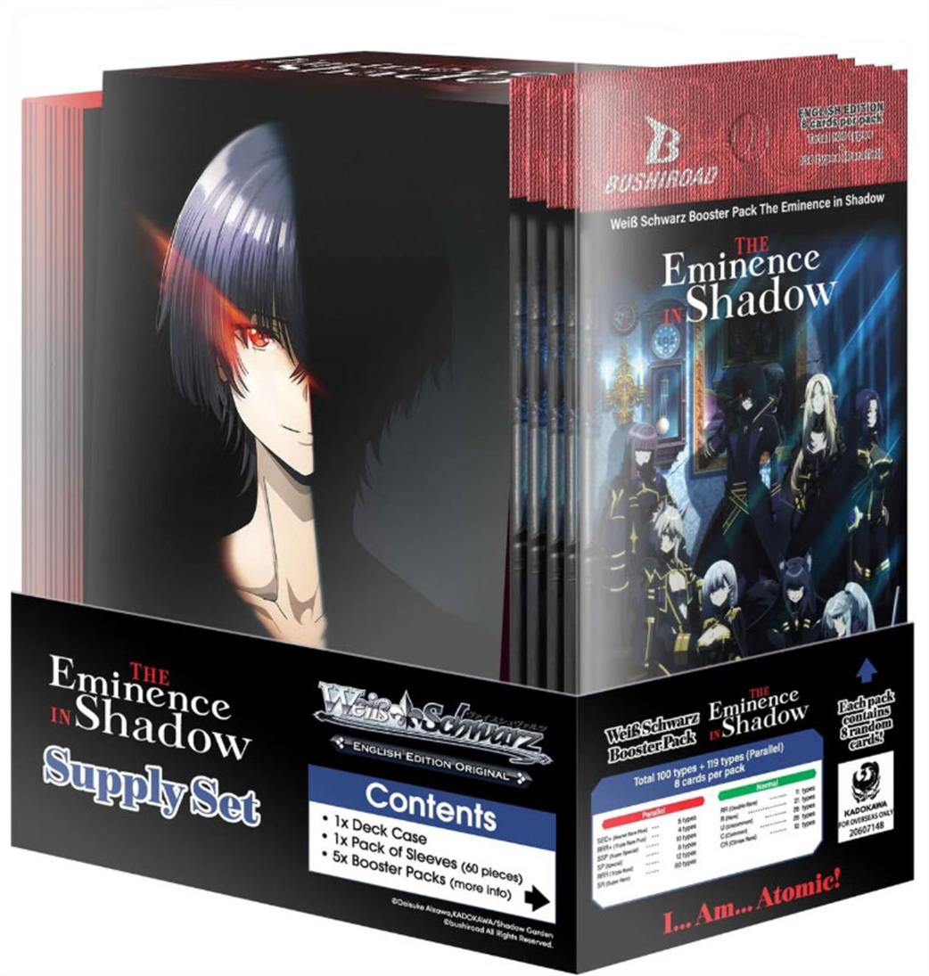 Bushiroad  WSEEISSX07SS Weiss Schwarz The Eminence In Shadow Supply Set