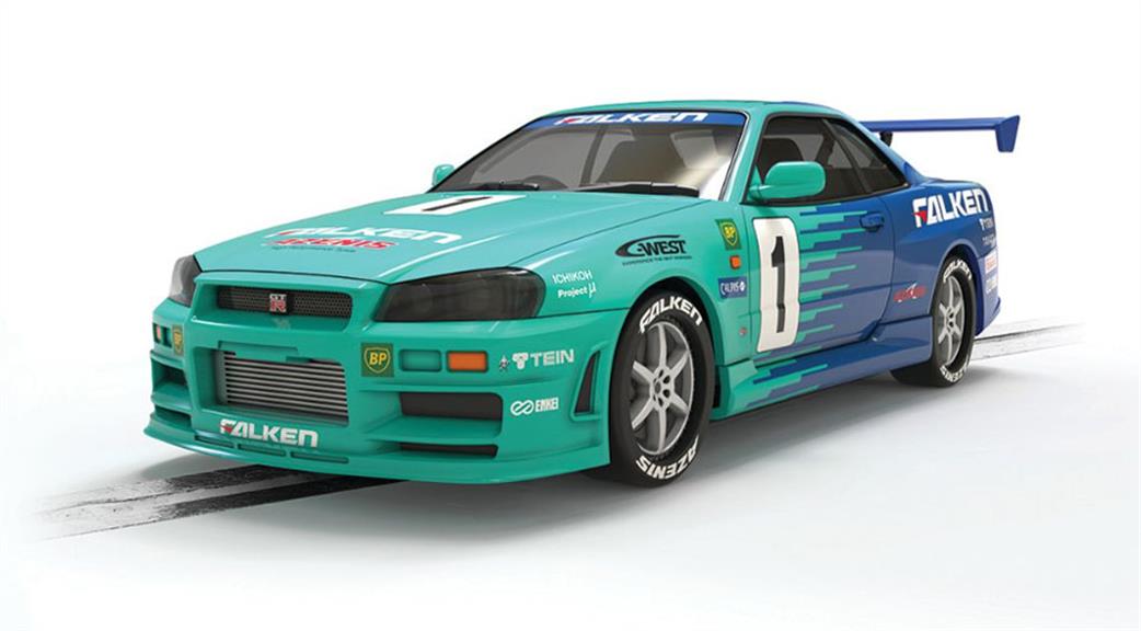 Scalextric 1/32 C4678 Nissan R34 Skyline Falken Tyres Slot Car Model