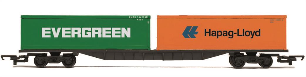 Hornby OO R60360 RailRoad BR FFA Container Wagon with two 30 containers