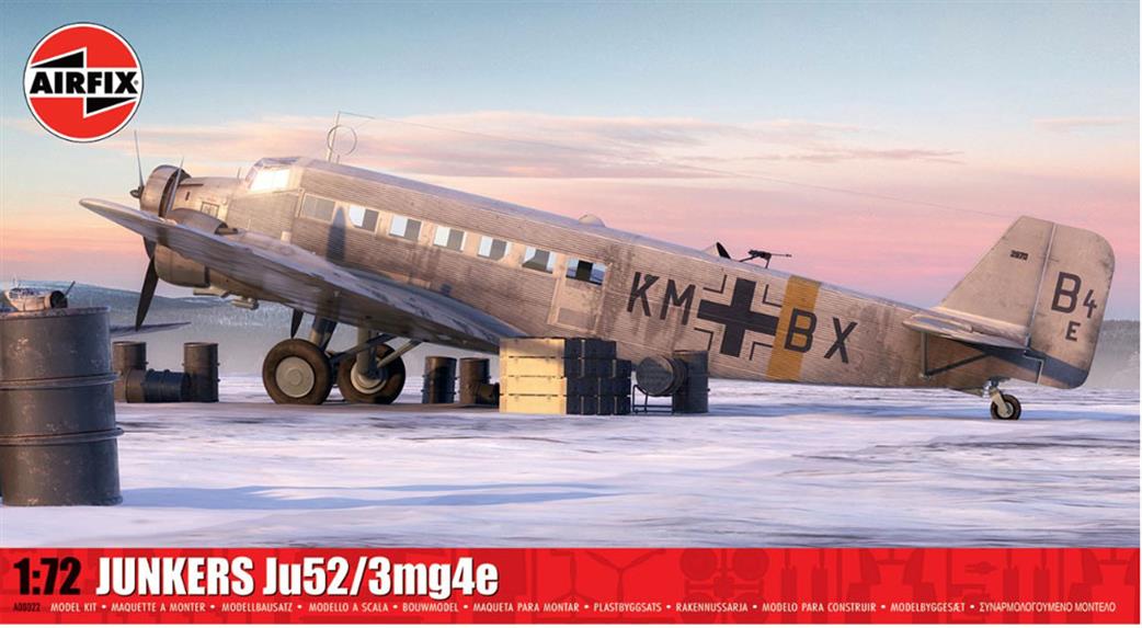 Airfix 1/72 A08022 Junkers Ju52/3mg4e German WW2 Transport Aircraft kit