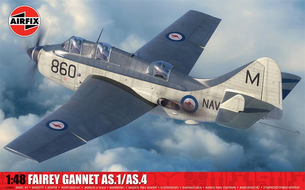Airfix 1/48 A11007A Fairey Gannet AS.1 AS4 Export Schemes Aircraft Kit