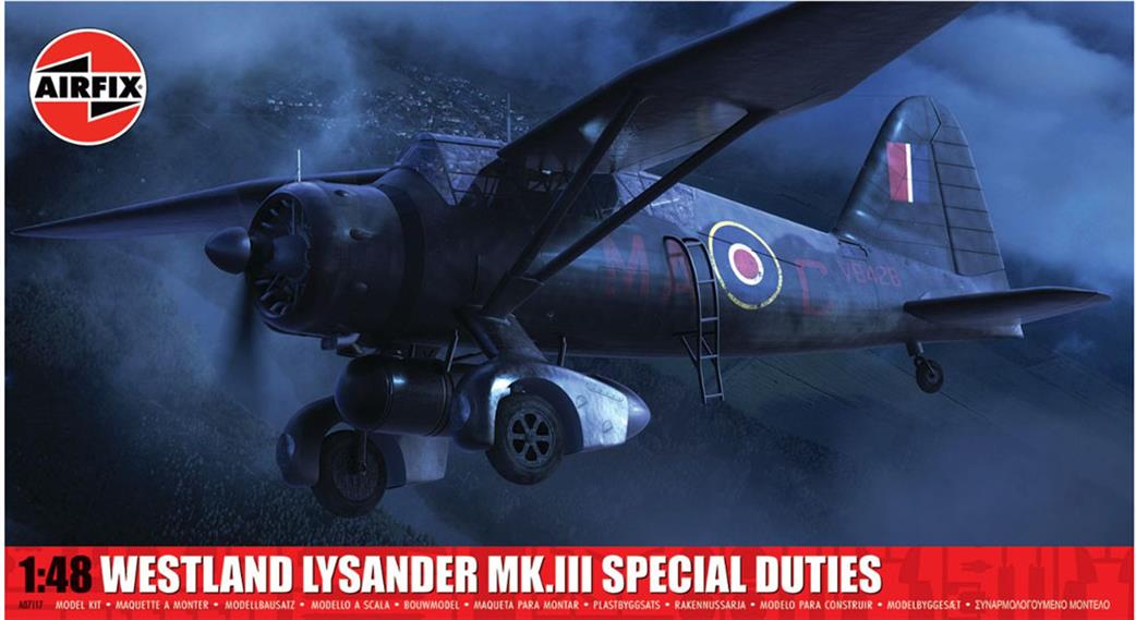 Airfix 1/48 A07117 Westland Lysander Mk.III Special Duties Aircraft Kit