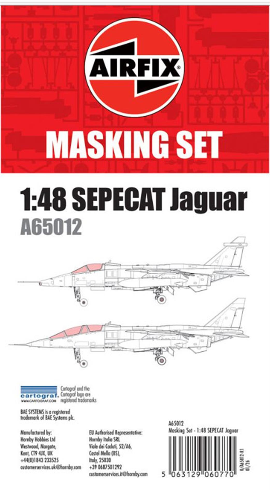 Airfix 1/48 A65012 Masking Set Sepecat Jaguar