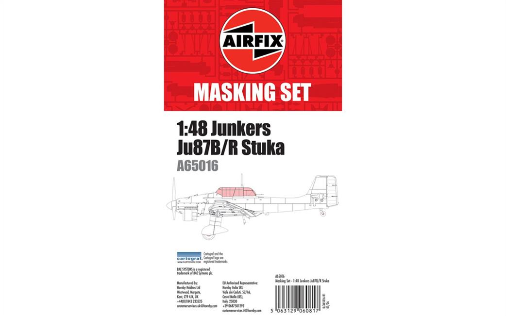 Airfix 1/48 A65016 Masking Set Junkers Ju87B/R Stuka
