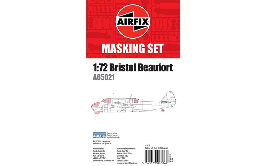 Airfix 1/72 A65021 Masking Set Bristol Beaufort