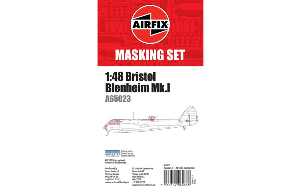 Airfix 1/48 A65023 Masking Set Bristol Blenheim Mk.1