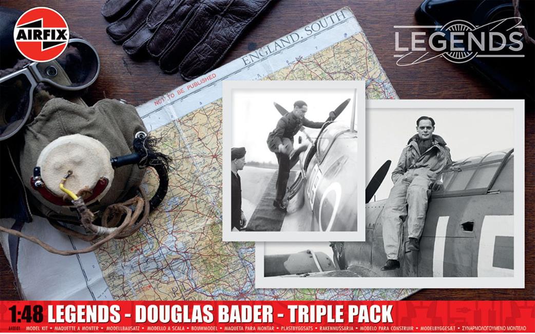 Airfix 1/48 A40101 Legends  Douglas Bader  Triple Pack