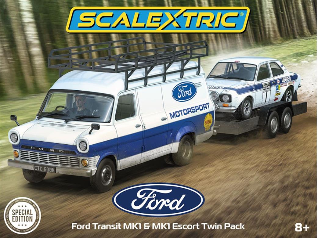 Scalextric 1/32 C4649A Ford Transit MK1 and MK1 Escort Ford Motorsport