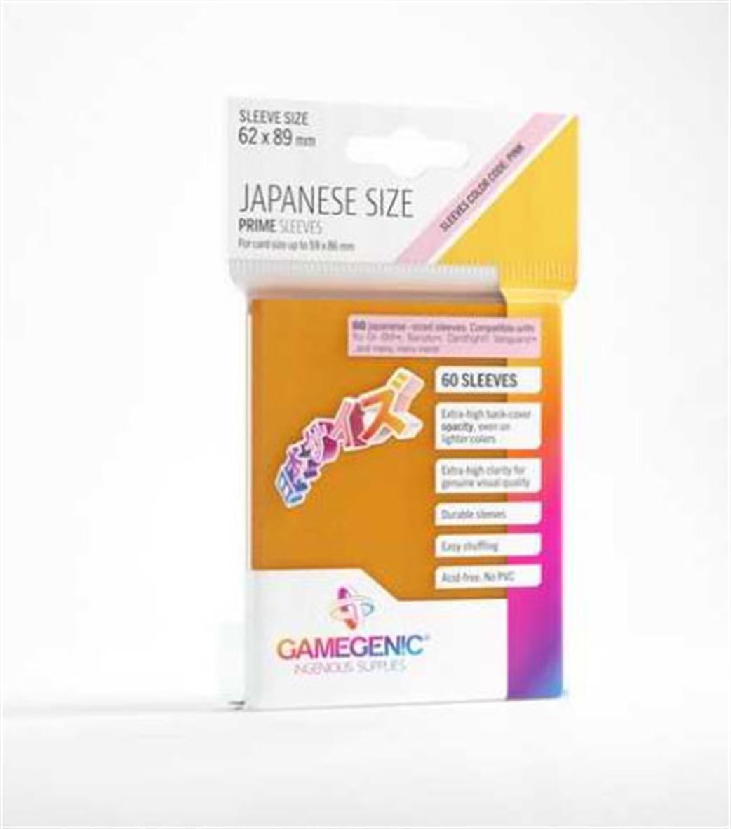 GameGenic  GGS10121ML 60 Small Orange Prime Deck Protectors