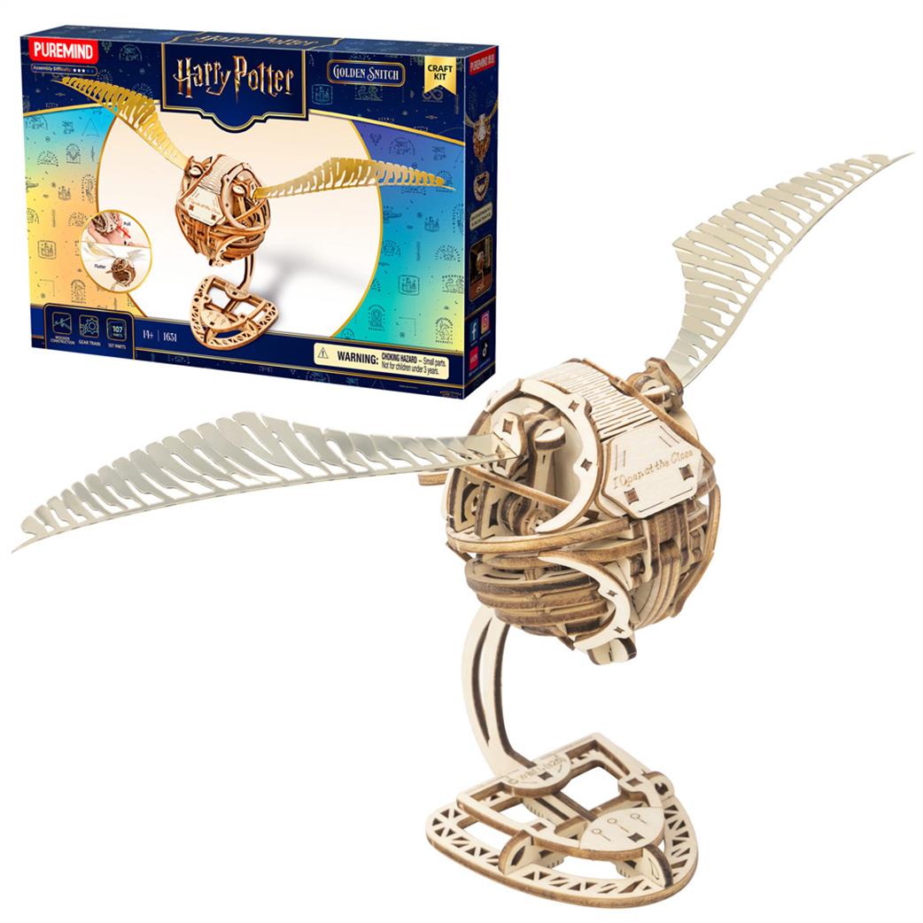 Puremind  PM1631 Harry Potter Mechanical Golden Snitch Wooden Kit