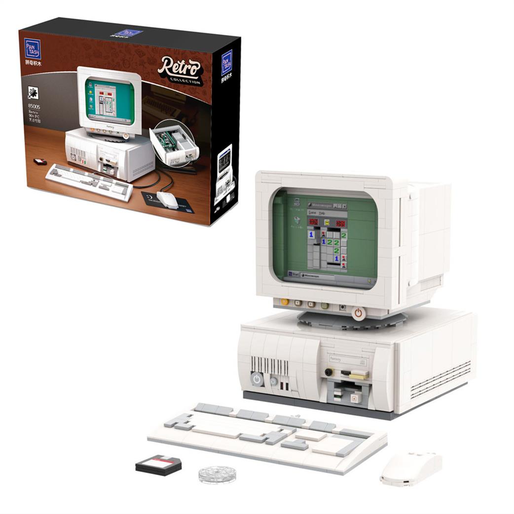 Pantasy  85005 Retro 90s Desktop PC 1634 pcs Brick Block Construction Kit