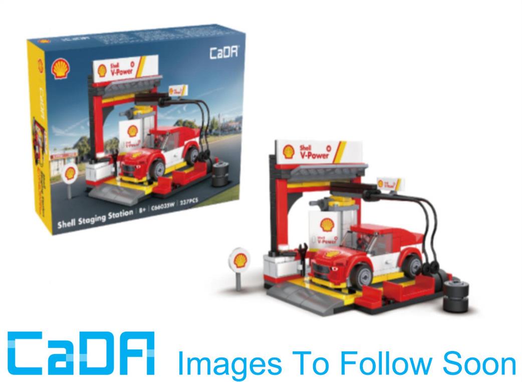 CaDa  C66035W Shell Pit Stop Staging Station Brick Model