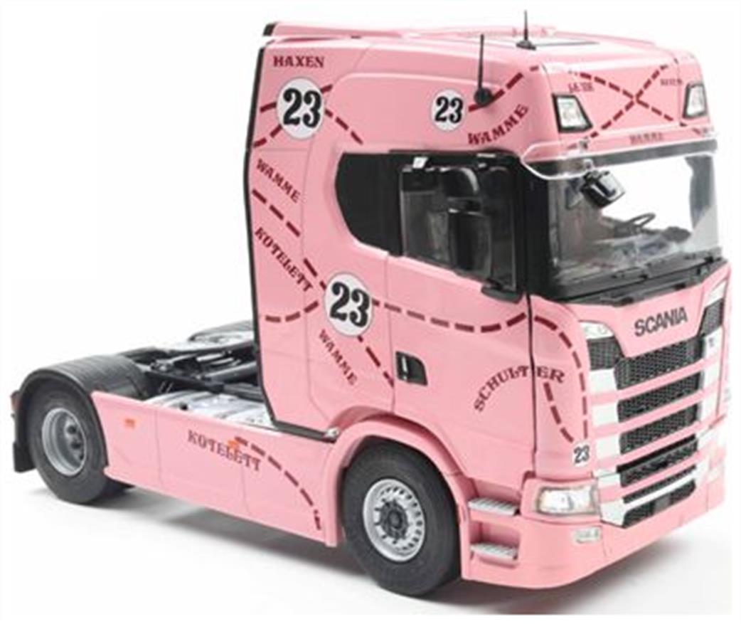 Solido 1/24 2400306 Scania 580S Highline Pink Pig Tribute 2023 Diecast Model