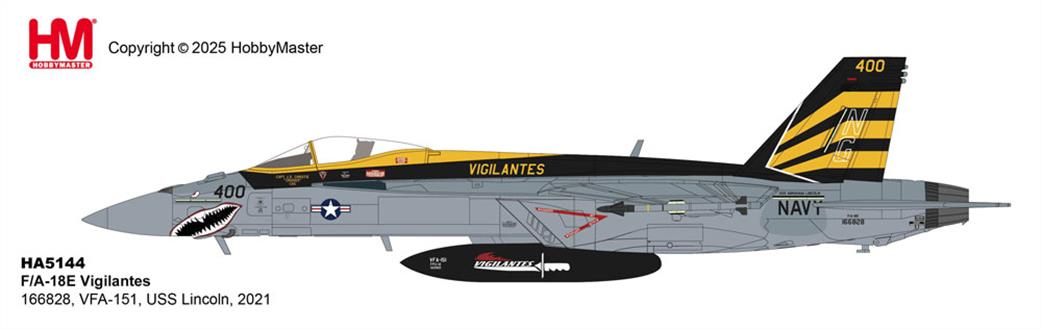 Hobby Master 1/72 HA5144 F/A-18E Vigilantes USS Lincoln Diecast aircraft model