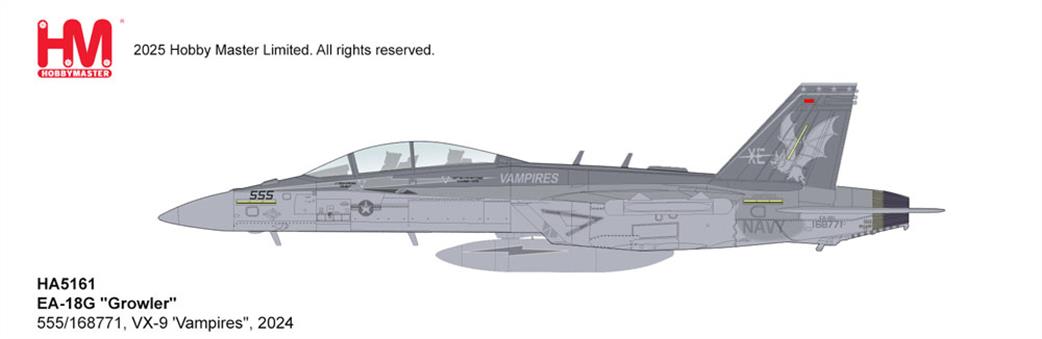 Hobby Master 1/72 HA5161 EA-18G Growler VX-9 Vampires USN 2024 Model