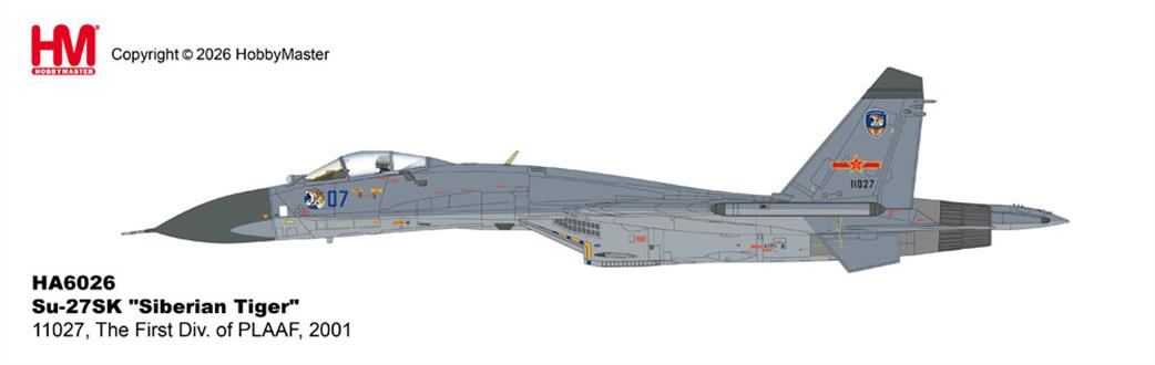 Hobby Master 1/72 HA6026 Su-27 Siberian Tiger PLAAF Aircraft Model