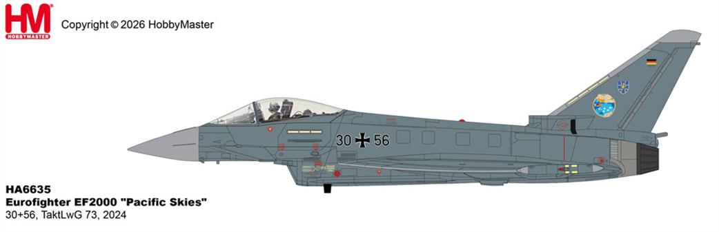 Hobby Master 1/72 HA6635 Eurofighter EF2000 Pacific Skies Fighter aircraft model