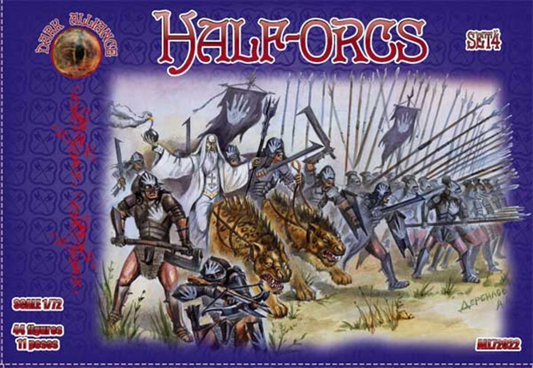 Dark Alliance 1/72 ALL72022 Half Orcs Set 4 44 piece plastic Figure Set