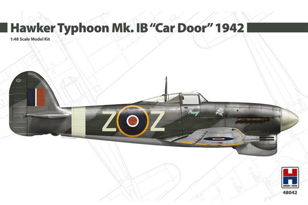 Hobby 2000 1/48 48042 Hawker Typhoon MK1B Car Door 1942 Plastic Kit