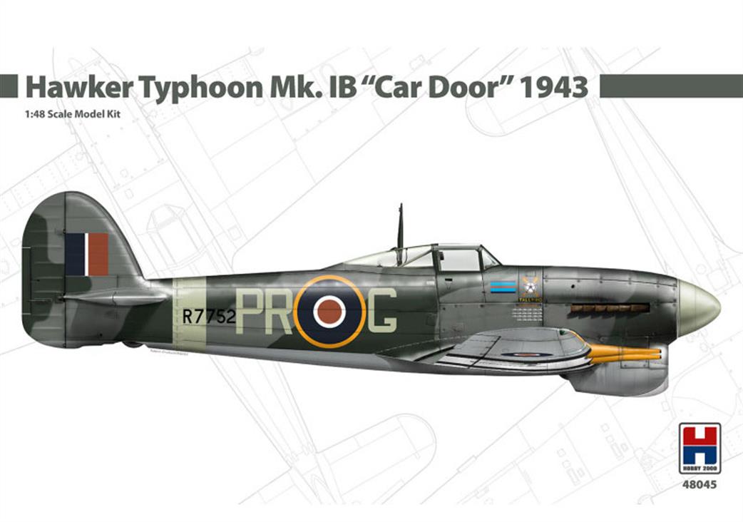 Hobby 2000 1/48 48045 Hawker Typhoon MK1B Car Door 1943 Plastic Kit