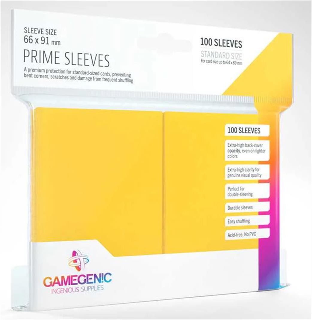 GameGenic GGS11020ML 100 Yellow Prime Deck Protectors