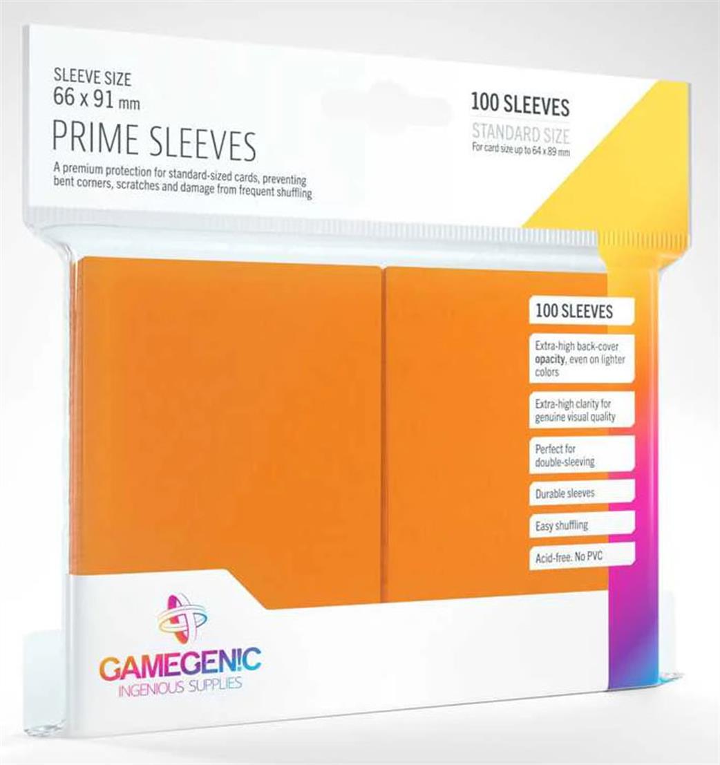 GameGenic GGS11023ML 100 Orange Prime Deck Protectors