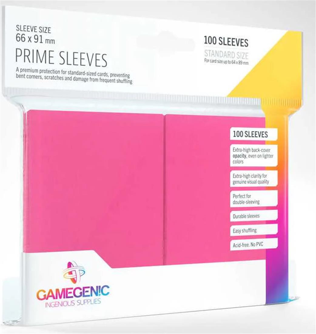 GameGenic GGS11024ML 100 Pink Prime Deck Protectors