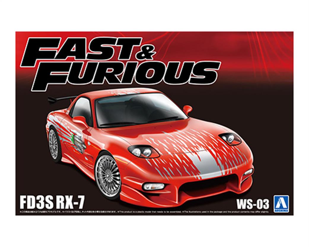 Aoshima 1/24 06796 Fast & Furious Mazda FD3S RX-7 Car Kit