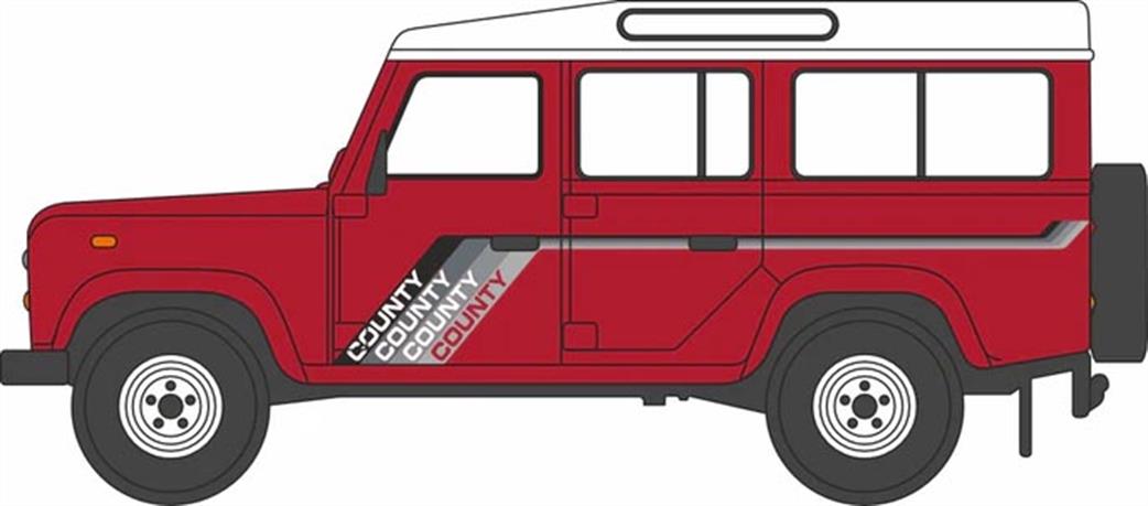 Oxford Diecast 1/148 NDEF018 Land Rover Defender LWB Masai Red