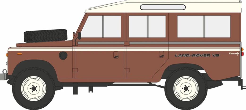Oxford Diecast 1/76 76LRS002 Land Rover Stage One V8 Russet Brown County