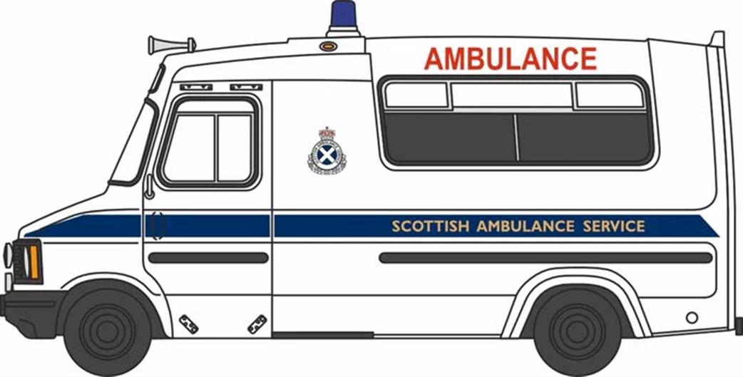 Oxford Diecast 1/76 76HAN003 Bedford CF Hanlon Ambulance Scottish Ambulance Service