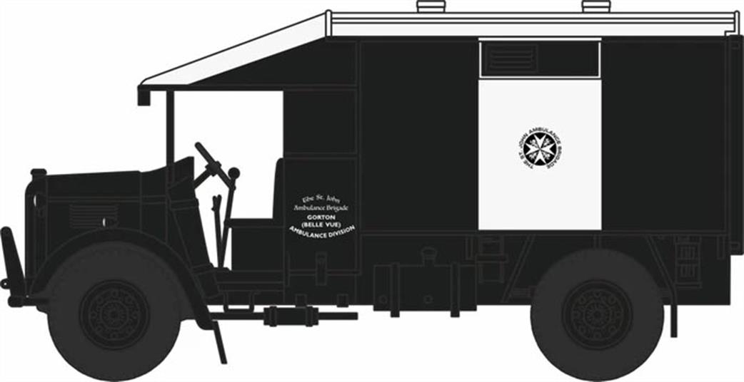 Oxford Diecast 1/76 76K2005 Austin K2 Ambulance St Johns