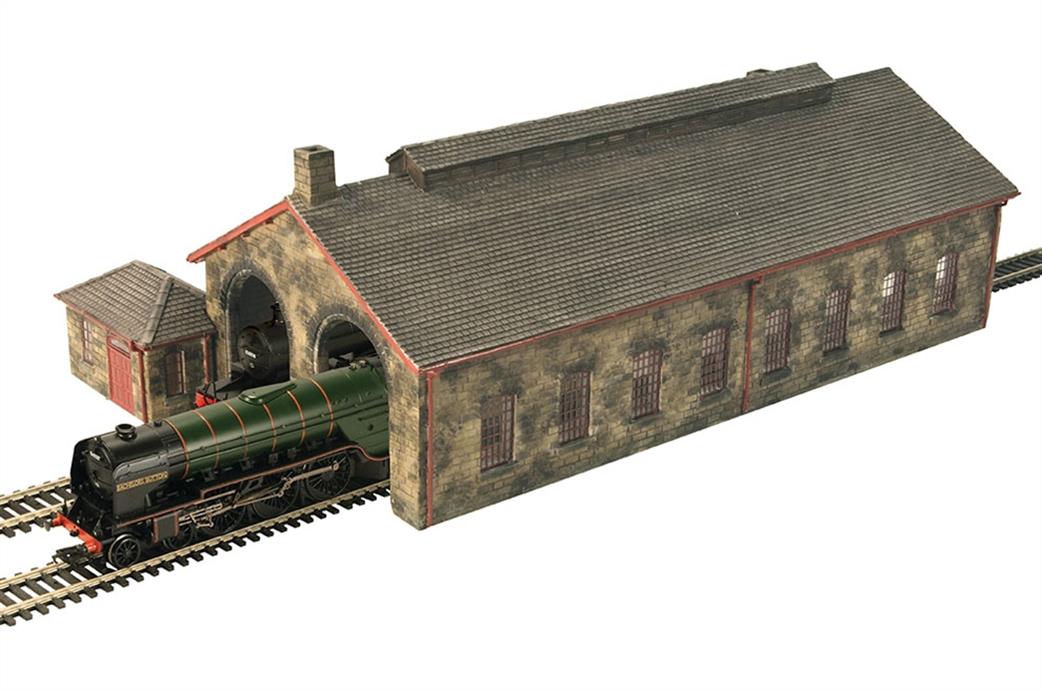 Bachmann OO 44-0157R Two Road Engine Shed Red Scenecraft Range