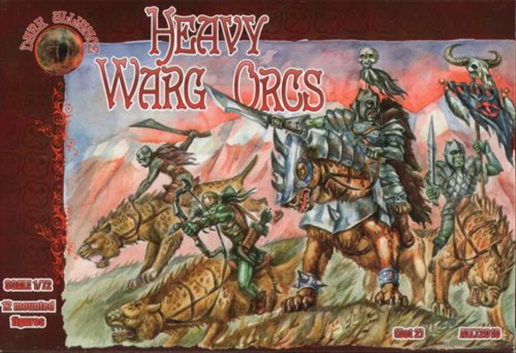 Dark Alliance 1/72 010 Heavy Warg Orcs 12 piece plastic Figure Set