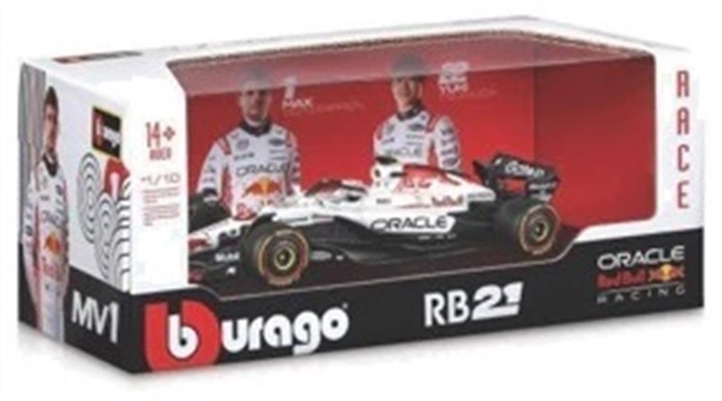 Burago 1/43 B18-38234JPV F1 Red Bull Racing RB21 2025 Verstappen with Helmet and Showcase Model