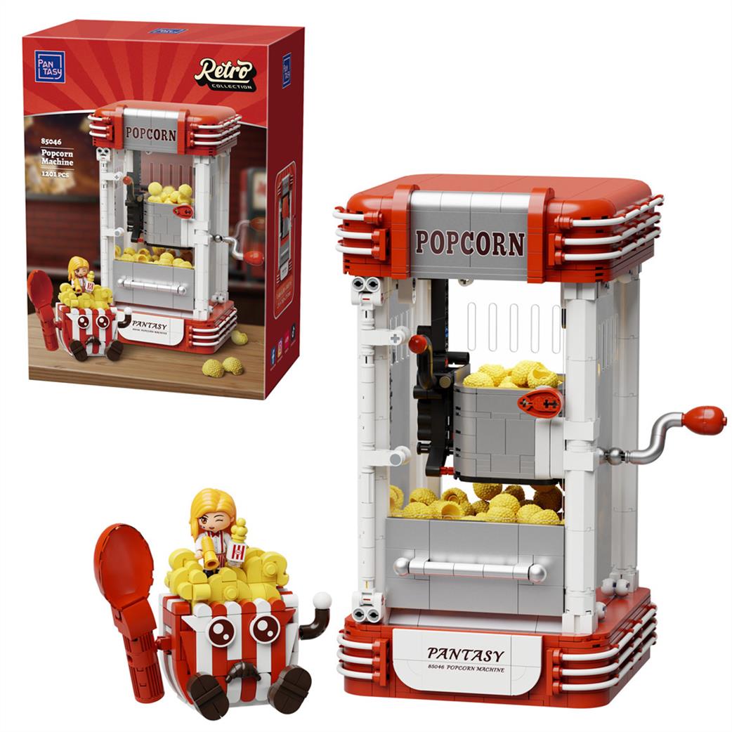 Pantasy  85046 Retro Popcorn Maker Machine 1201 pcs Brick Block Construction Kit
