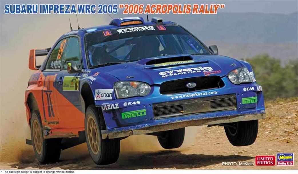 Hasegawa 1/72 20774 2005 Subaru Impreza WRC 2006 Acropolis Rally Model Kit