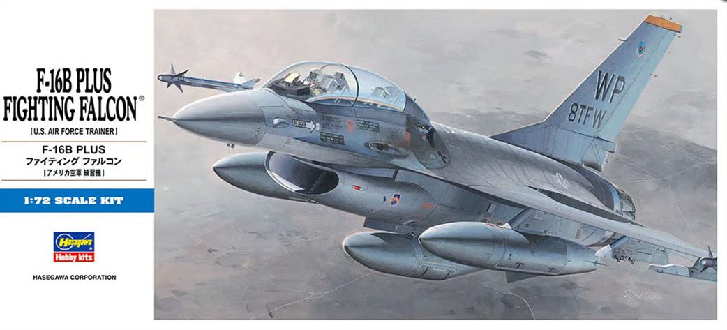 Hasegawa 1/72 00444 F-16B Plus Fighting Falcon Air Force Fighter