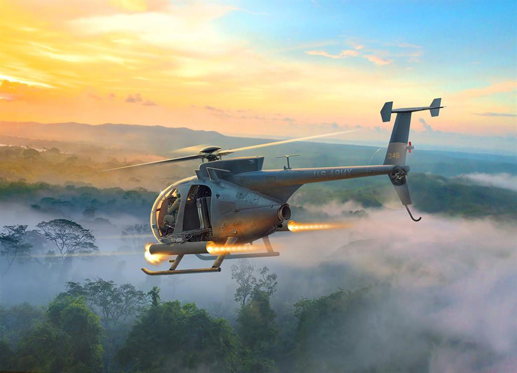 ICM 1/48 48370 MH-6J Little Bird US Special Forces Attack Helicopter Kit