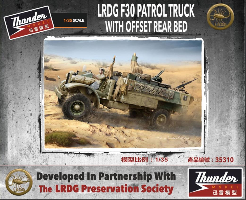 Thunder Model 1/35 35310 LRDG F30 Patrol Truck with Offset Rear Bed Kit