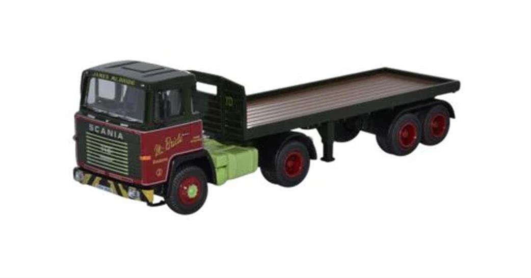 Oxford Diecast 1/76 76SC110003 Scania 110 Flatbed James McBride