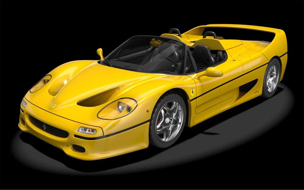 Pocher 1/8 HK63 Ferrari F50 Giallo Modena Large Scale Diecast Car Kit