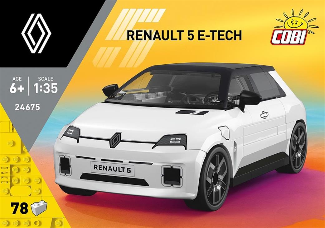 Cobi 1/35 24675 Renault 5 E-Tech White Block Model