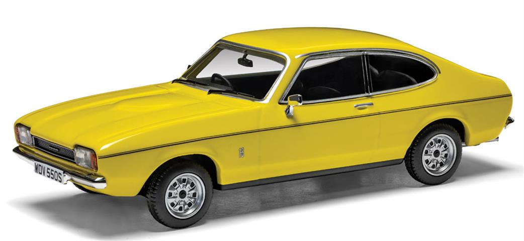 Corgi 1/43 VA15410 Ford Capri Mk2 1.6L, Signal Yellow Diecast Car Model