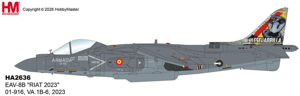 Hobby Master 1/72 HA2636 EAV-8B Harrier RIAT 2023
